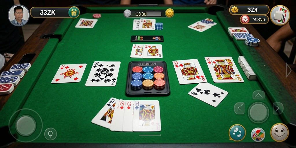 Gameplay seru Gaple di aplikasi 33ZK.