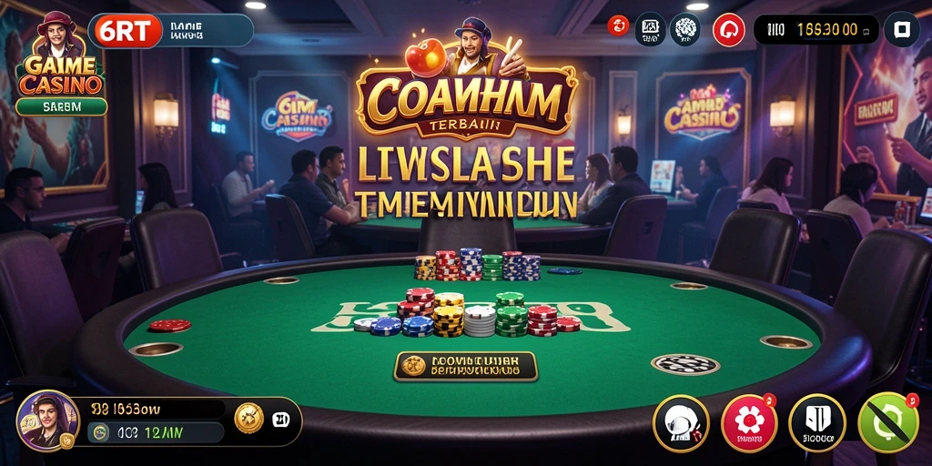Tampilan menarik dari gameplay Live Casino 6RT.