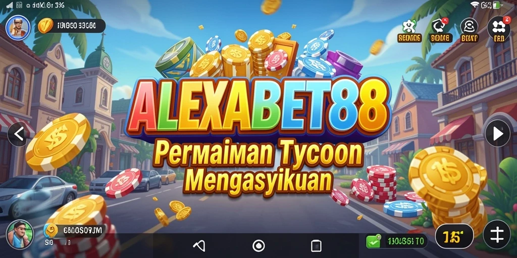 Tampilan gameplay ALEXABET88 dengan elemen Tycoon yang menarik.