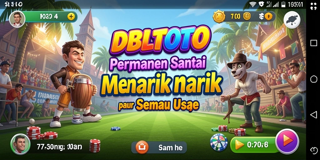 Tampilan gameplay DBLTOTO yang ceria dan menyenangkan.
