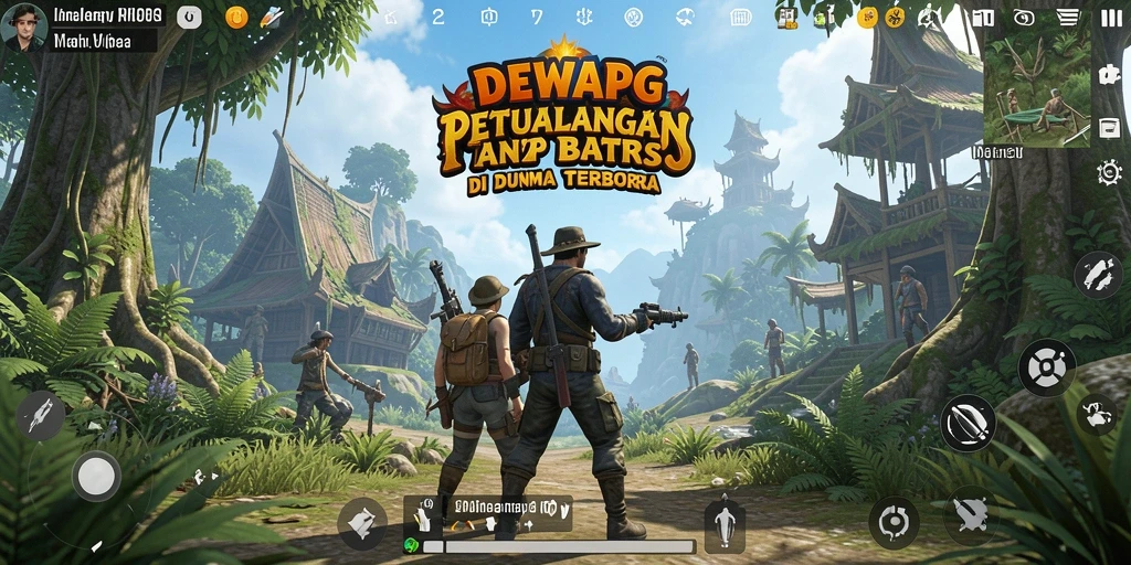 Tangkapan layar menunjukkan aksi melawan monster di dunia terbuka DEWAPG.