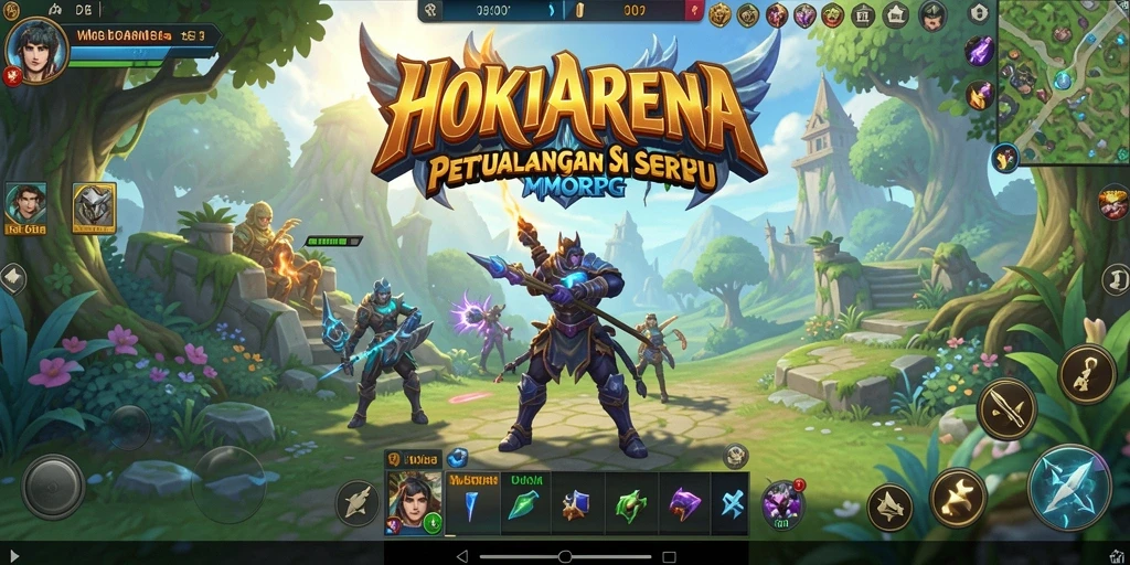 Tampilan gameplay seru HOKIARENA dalam aksi seru MMORPG.