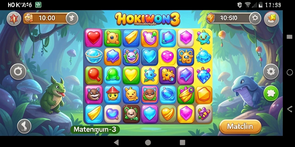 Tampilan gameplay HOKIWON yang seru dan penuh warna.