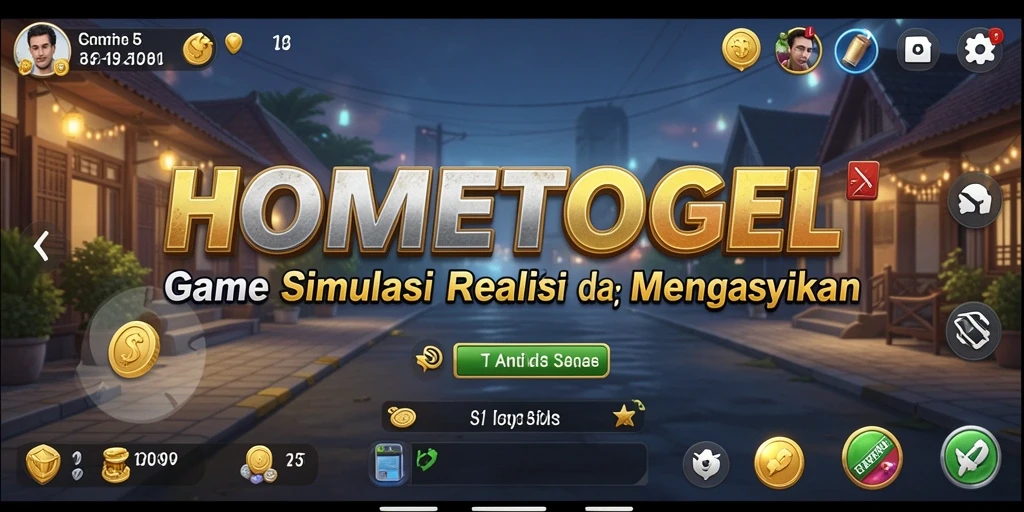 Tampilan gameplay HOMETOGEL yang menarik dan mendetail.