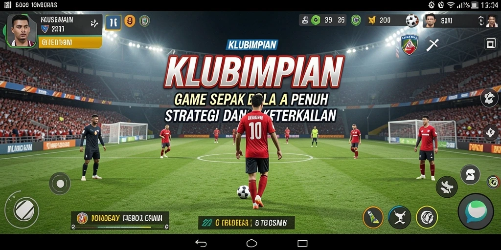 Gameplay seru dari KLUBIMPIAN dengan tim impian Anda.