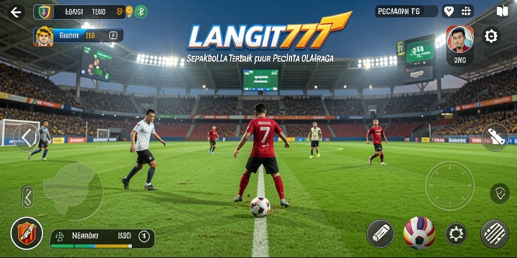 Menampilkan aksi mendebarkan di lapangan sepakbola LANGIT777.