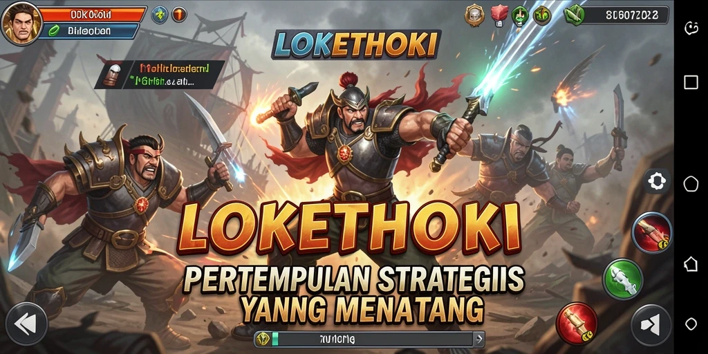 Screenshot gameplay LOKETHOKI yang menunjukkan strategi pertempuran yang mendalam.