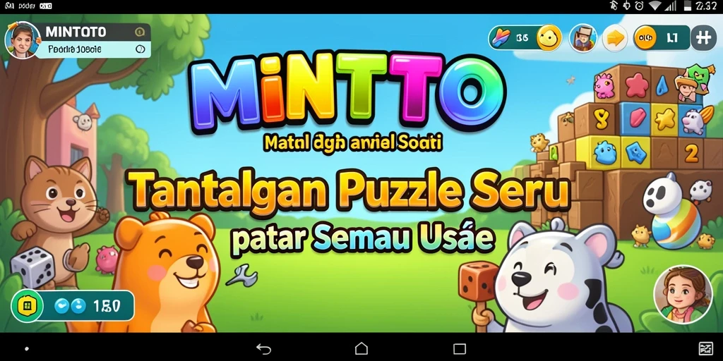 Tangkapan layar utama dari gameplay MINTOTO yang penuh tantangan.