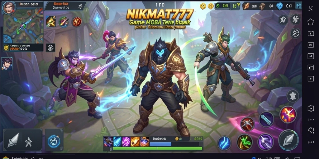 Tampilan gameplay seru dari NIKMAT777 saat pertempuran berlangsung.