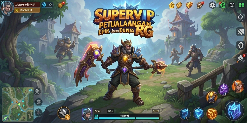 Screenshot menampilkan gameplay seru dan grafis memukau dalam SUPERVIP.