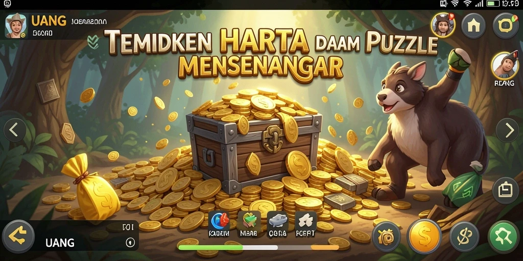 Screenshot utama UANG menampilkan gameplay Puzzle yang seru dan menarik.