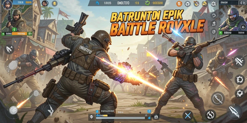 Gameplay seru UNGUTOTO dalam pertempuran Battle Royale.